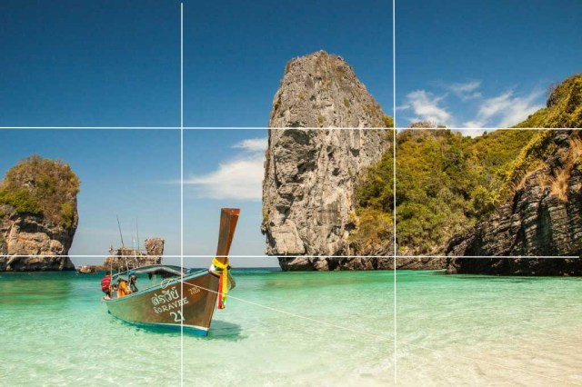 garisan mendatar berada dikawasan garis grid panduan fotografi