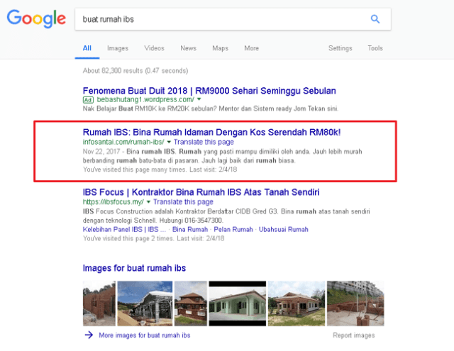 keputusan google search untuk buat rumah ibs