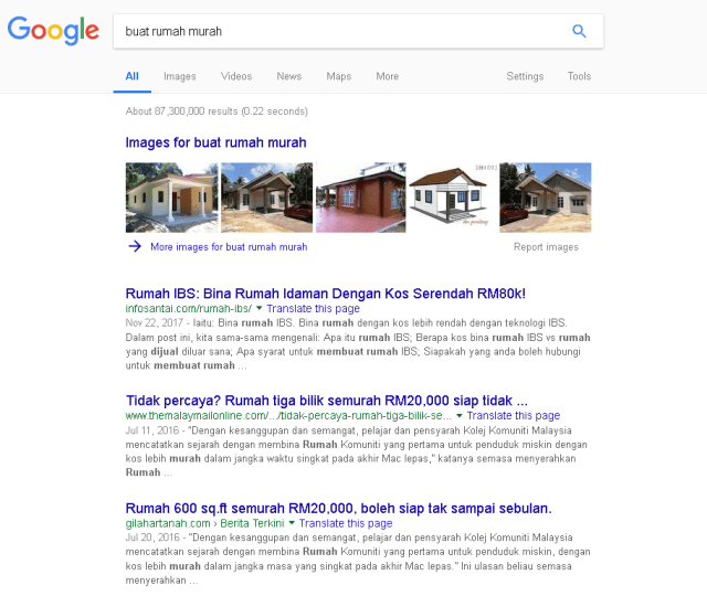 keyword buat rumah murah