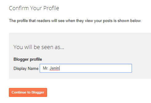 confirm your profile
