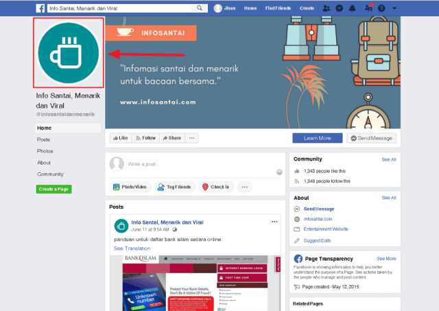 lokasi gambar profile facebook