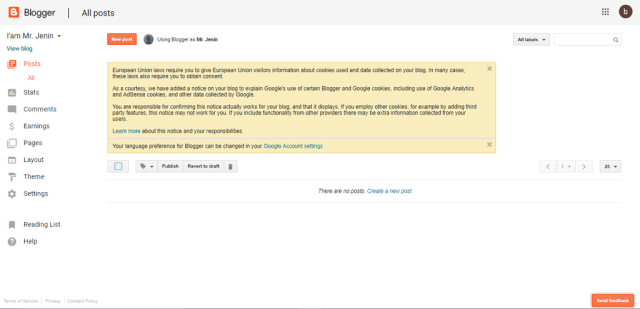 paparan admin blogger