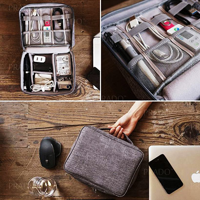organizer untuk barangan elektronik berjenama prado