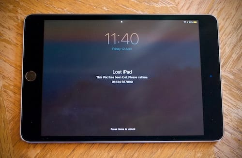 contoh paparan lost mode