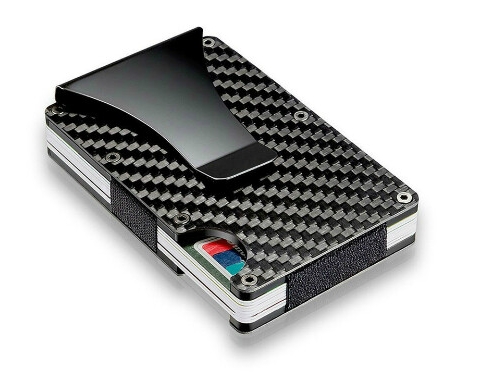 carbon metal slim wallet